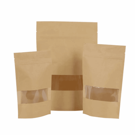 250g Self Standing White Kraft pouches
