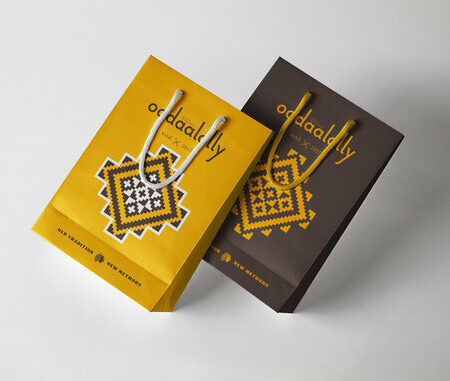 African print branding gift bags