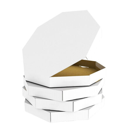 Hexagonal pizza packaging boxes plain