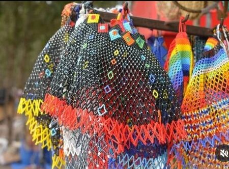 full chest cover beaded elegance multicolored set