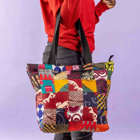 Stylish Ankara Afri Tote Bag: Cultural Elegance for Every Outing