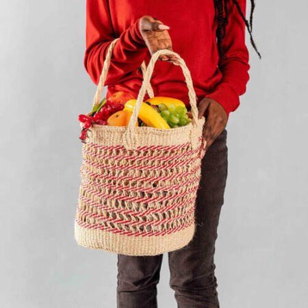 Authentic Afri-Kyondo Fruit Shopping Basket: Durable for Heavy Goods