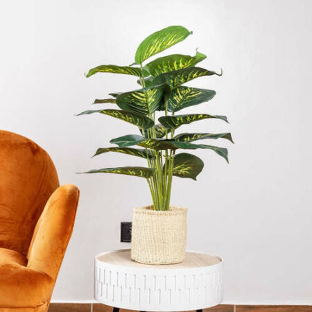 Handcrafted Flower Woven Basket: Perfect Home Décor Accent