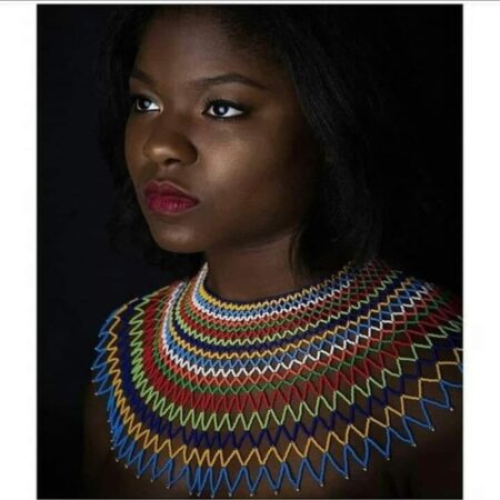 full chest cover beaded elegance multicolored set