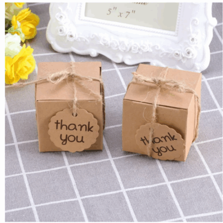 Elegant 200-Piece Product Packaging Box Set with Bow Rope and Side Sticker