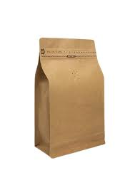 500g Kraft Brown Flat Bottom Pouch – With Pocket Zipper & Degassing Valve