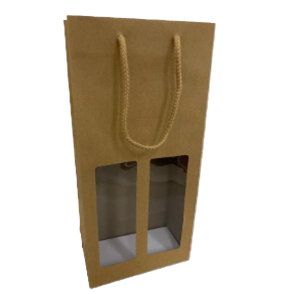 Plain Brown Kraft Bag with Window and Handle – Eco-Friendly Packaging for Gifts & Products