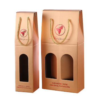 Wine Bottle Gift Bag with Window – Elegant Packaging with Handle for Gifting