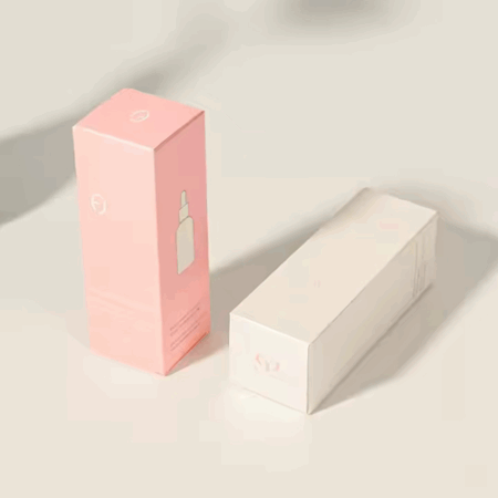 Plain Cosmetic Serum Dropper Bottle Box – Minimalist Single Color Printed Packaging
