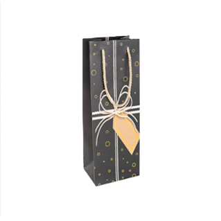 Printed Wine Gift Bag with Patterns – Stylish Bottle Packaging for Gifting & Retail