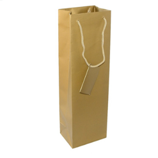 Plain Kraft Wine Bag – Eco-Friendly Bottle Gift Packaging without Window