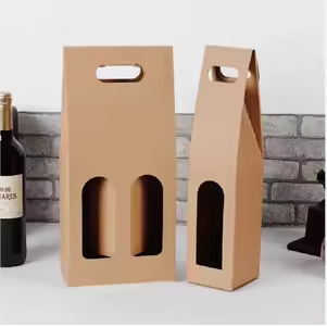 Plain Kraft Wine Pouch – Eco-Friendly Bottle Carrier for Gifting & Retail