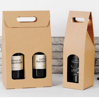 Brown Plain Wine Pouches – Eco-Friendly Kraft Bottle Packaging for Gifts & Retail
