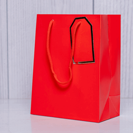 Red Glossy Gift Bags with Tags – Premium Packaging for Corporate & Personal Gifts | Etoda Gifts