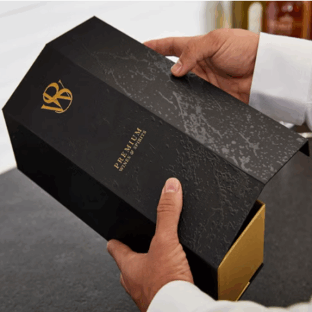 Golden Diamond Gift Box with Sleek Cover – Luxury Packaging for Special Gifts | Etoda Gifts