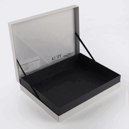 White & Black Gift Box with Side Band – Premium Corporate & Personal Packaging | Etoda Gifts