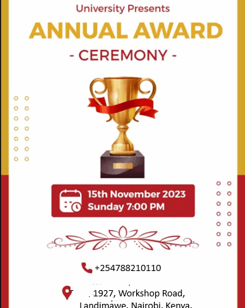 Award Ceremony Invitation Cards | Elegant Corporate Event Invites Kenya