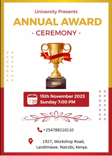 Award Ceremony Invitation Cards | Elegant Corporate Event Invites Kenya